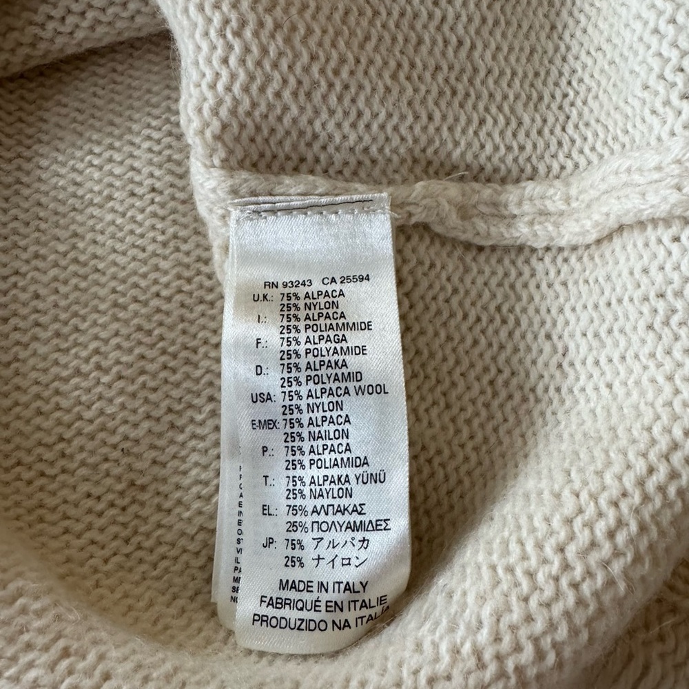 Diesel Men’s Cream Alpaca Knit Sweater size L - Picture 9 of 11